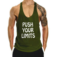 （Ready Stock)? Large Size Fitness Exercise Sleeveless Loose Summer Cotton Trendy Mens Thin Letter I-Shaped Round Neck Training Vest ZV