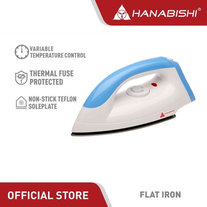 Hanabishi Flat Iron HI86 Light weight Nonstick Teflon Sole Plate