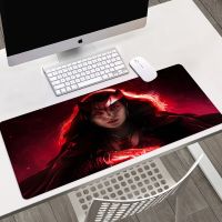 Disney Scarlet Witch แผ่นรองเมาส์เกมพิมพ์ HD แบบกำหนดเอง คอมพิวเตอร์ล็อคขอบยางธรรมชาติ Esport Table Pad แผ่นรองเมาส์ขนาดใหญ่