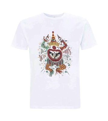 Oingo Boingo Kaos เป็นรูปสี่เหลี่ยมผืนผ้า Wanita Atasan Lengan Pendek T21