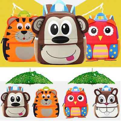 Toddler Cute Kid Baby Kindergarten Schoolbag 3D Cartoon Animal Bag Childrens Backpack Rucksack Shoulder Baby Gift For Newborn