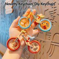 Bike Keychain Motorcycle Keychain DIY Keychain Funny Movable Keychain Slideable DIY Assembled Toys Creative Ornaments For Family And Friends handsome