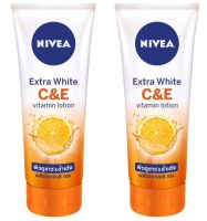 Nivea Extra White C&amp;E Vitamin Lotion 320 ml นีเวีย ซีแอนด์อี วิตามิน โลชั่น 320มล.(สัม) แพ็ค 2ชิ้น