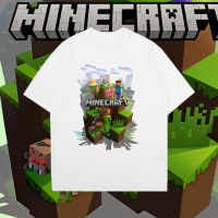 เสื้อยืดลายฤดูร้อน เสื้อยืด Minecraft Summer Cotton T-Shirt S-5XL