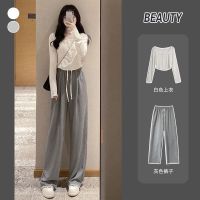 [COD] suits for women to a complete set of 2022 new student fashion western style wide-leg casual temperament two-piece suit