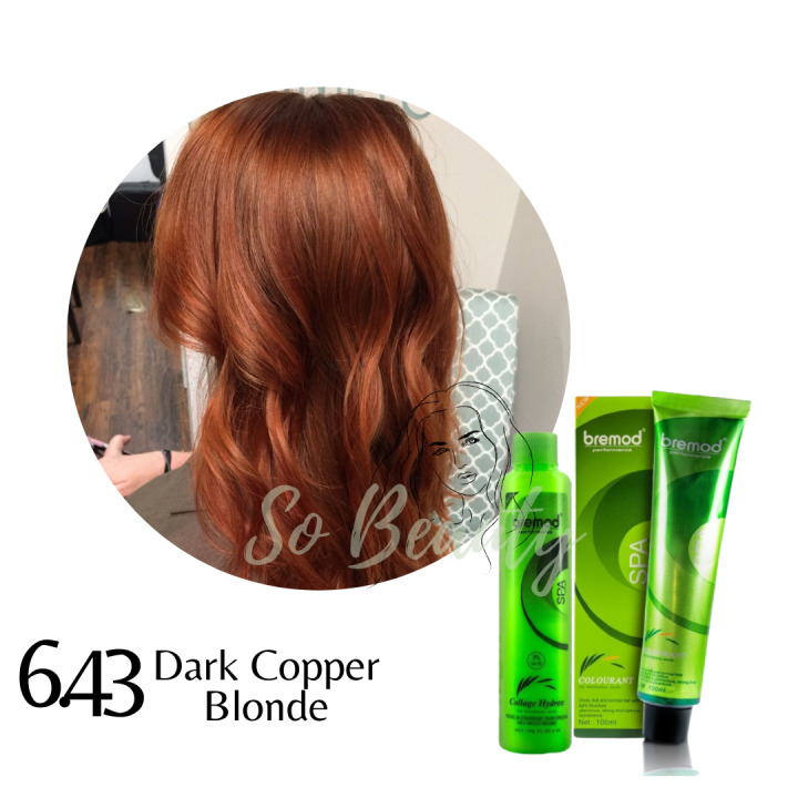 Dark Copper Blond BREMOD Hair Color and Oxidizing Set 100ml With