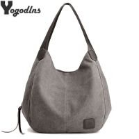 Yogodlns Tas Tangan Wanita Fashion Kualitas Tas Tote Gadis Imut Tas Santai Tas Kanvas Wanita Tas Tangan Modern