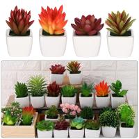 DEPOT65OT9การตกแต่งบ้านคุณภาพสูงบอร์เนียว Succulents พืชดอกไม้ดอกไม้ปลอมประดิษฐ์ประดิษฐ์ขนาดเล็ก