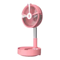 Portable Folding Retractable Floor Low Noise 7200MAh Spray Fan Outdoor Remote Control Fan Bedroom Desk Cooling Summer