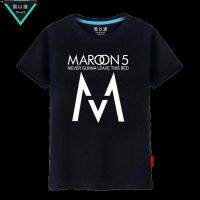 เสื้อยืดผ้าฝ้ายแท้ แขนสั้น พิมพ์ลาย Adam Levine Adam Levine Magic Red Maroon5 สไตล์เกาหลี สําหรับผู้ชาย 401