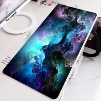 Space Mouse Pad Art XXL Large Overlock Edge Mat Rubber Speed PC Computer Gaming Mousepad Waterproof Desk Keyboard Mat 40x90cm