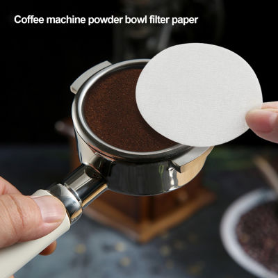 กระดาษรองกลมกรองชามผงกาแฟขนาด51/53/58มม. ตัวกรองแยกน้ำที่จับกาแฟกระดาษกระดาษกรองแบบใช้แล้วทิ้ง