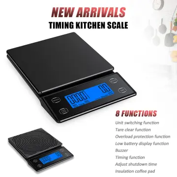 USB Charging Kitchen Coffee Scale with Timer 3KG/0.1g Weighing Balance For  Jewelry Barista Scale High Accuracy Measuring Tools