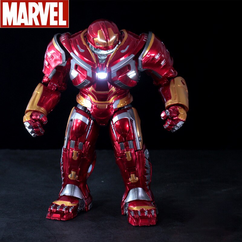 Avengers Movable Action Figure Super Heros Ironman Thor Hulk Glow PVC Xmas Toys 