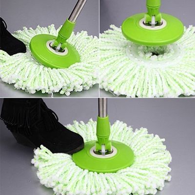 ☃㍿ Item! Useful 360 Rotating Mop Head Wash Floor Microfiber Spinning Floor Mop Replacement Cloth Cotton Round Rag Cleaning Tools