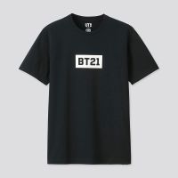 เสื้อยืดพิมพ์ลาย เสื้อยืดโอเวอร์ไซส์KPOP BTS BT21 Uniqloเดียวกันผ้าฝ้ายคอกลมแขนสั้นเสื้อยืด  ราคาถูก