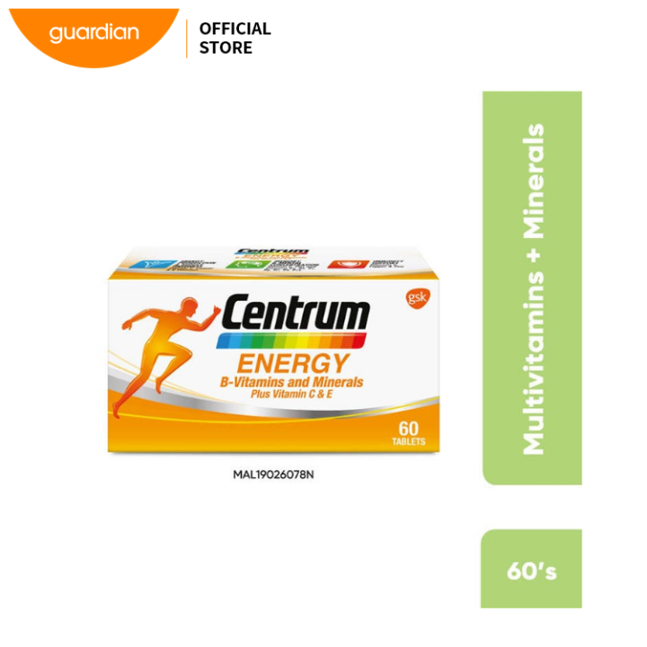 CENTRUM Energy Vitamin B And Minerals Plus Vitamin C And E 60S | Lazada