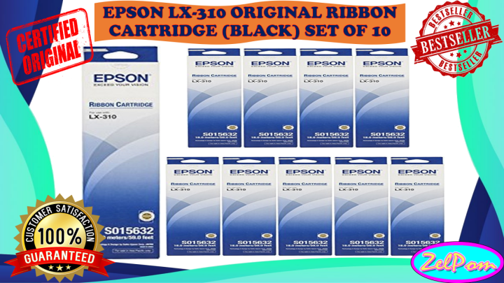 Epson S015632 Original Ribbon Cartridge Black For Epson Lx 310 Printer Set Of 10 Lazada Ph