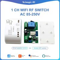 2023 latest โมดูลสวิตช์บ้านอัจฉริยะ tuya WiFi 1CH 7-32V 85-250V 10A รีเลย์วิทยุความถี่รีโมทคอนโทรล Smart Timer Alexa Google Home