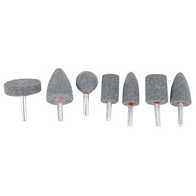 Abrasive Stone Points Set Grinding Wheel Polishing Head Bit with 1/4-Inch Shank 7Pcs Grinding Stones