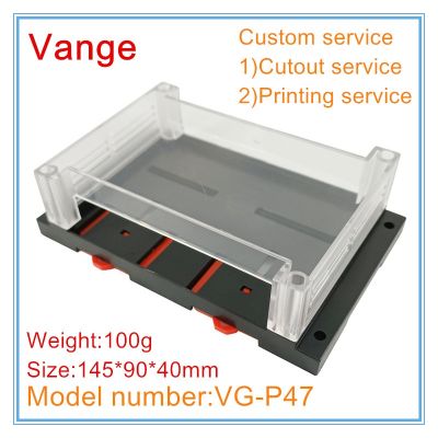 1pcs/lot din rail junction box 145x90x40mm ABS plastic project box housing for PLC device