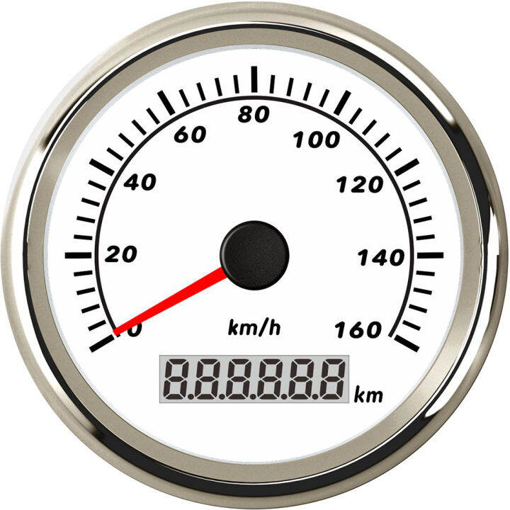 85มม. Universal GPS Speedometer เครื่องวัดระยะทาง Speed Gauge 120 Kmh