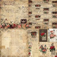 6"x6" Vintage Patterned Paper Pad Scrapbooking Paper Pack Handmade Craft Paper Craft Background Pad Card DIY Christmas