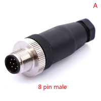 yuanhesheng M12 Waterproof Sensor Connector Male Female Plug 8 pin Wire Connector