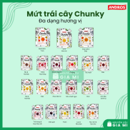 Mứt trái cây pha chế Chunky Andros 1kg - Đủ mùi Đào Bưởi đỏ Dâu Ổi hồng