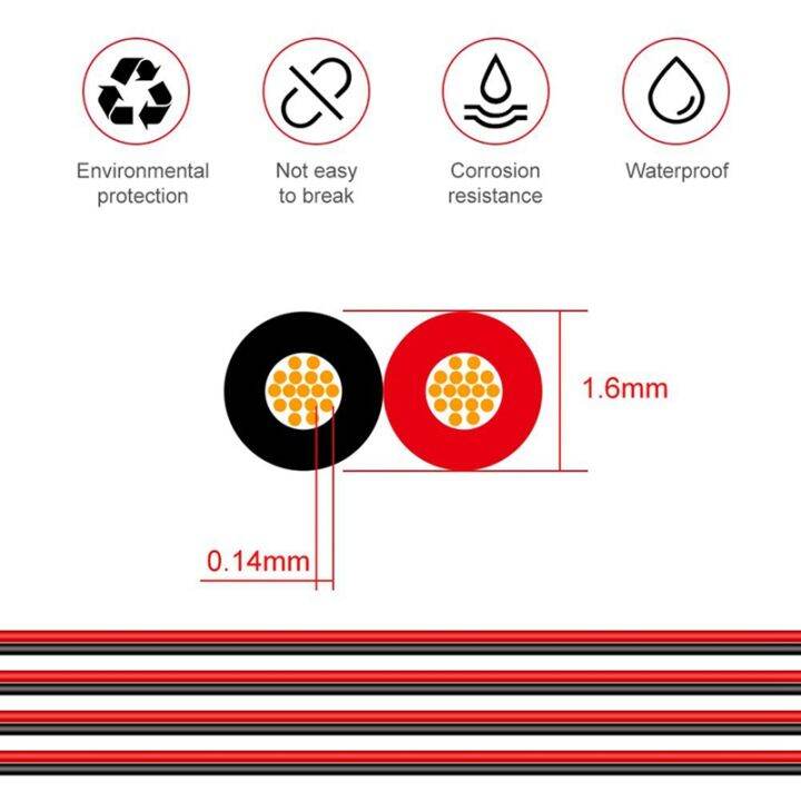 2pin-wire-100m-22awg-12v-24v-extension-cord-red-and-black-2-wire-stranded-tinned-copper-led-light-bar-power-cord