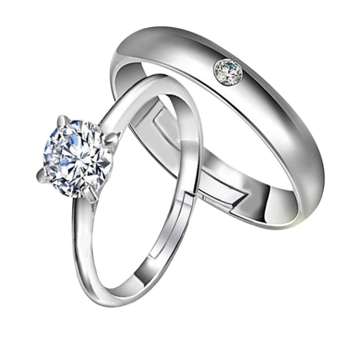 ของขวัญวันครบรอบงานหมั้นแหวนคู่ปรับช่องเปิดทองแดง1แหวนแต่งงานคู่