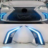 สำหรับ Lexus ES200 ES250 Es300h ES350 2018 2019 2020 2021 2022 LED สัญญาณไฟเลี้ยวแบบไดนามิกไฟวิ่งกลางวันแสงกลางวันไฟตัดหมอก