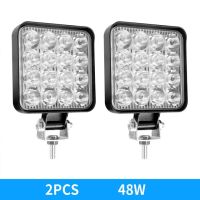 2ชิ้นไฟแท่ง Led รถยนต์48วัตต์ออฟโรดทางวิบากไฟเปิดปิดอัตโนมัติ12โวลต์-60โวลต์สปอตไลท์รถแทรกเตอร์ Led 4x4สำหรับรถกะบะเอทีวี