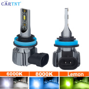 CarTnT 1 Cặp Đèn Pha LED H11 Cho Xe Hơi H1 H4 H3 H7 H11 H8 H9 9005 HB3