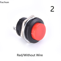 [Fuchun] ปุ่มกดเพาเวอร์ LED ติดรถยนต์กันน้ำ16มม. 12V-24V สวิตช์โลหะเปิด/ปิด