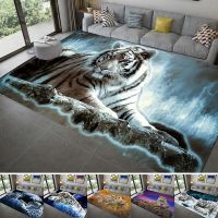 Home decoration leopard print tiger lion cat non-slip carpet living room large mat carpet comfortable carpet soft floor mat