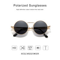 GXP 2021 New Retro Gothic Steampunk Sunglasses 100Polarized UV400 Lens Men Women Round Metal Frame High Quality Sun Glasses