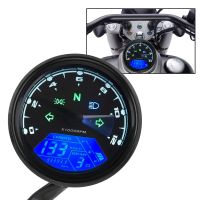 Anti-glare LED Multi-function Digital Indicator Tachometer Fuel Meter Night vision Dial Odometer Motorcycle Panel Speedometer