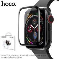 ":{》 HOCO 3D ฟิล์มกระจกนิรภัยปกป้องหน้าจอสำหรับซีรีส์4 Iwatch 40มม. 44มม. สายฟิล์มแผ่นกรองแสงคลุมทั้งหมด