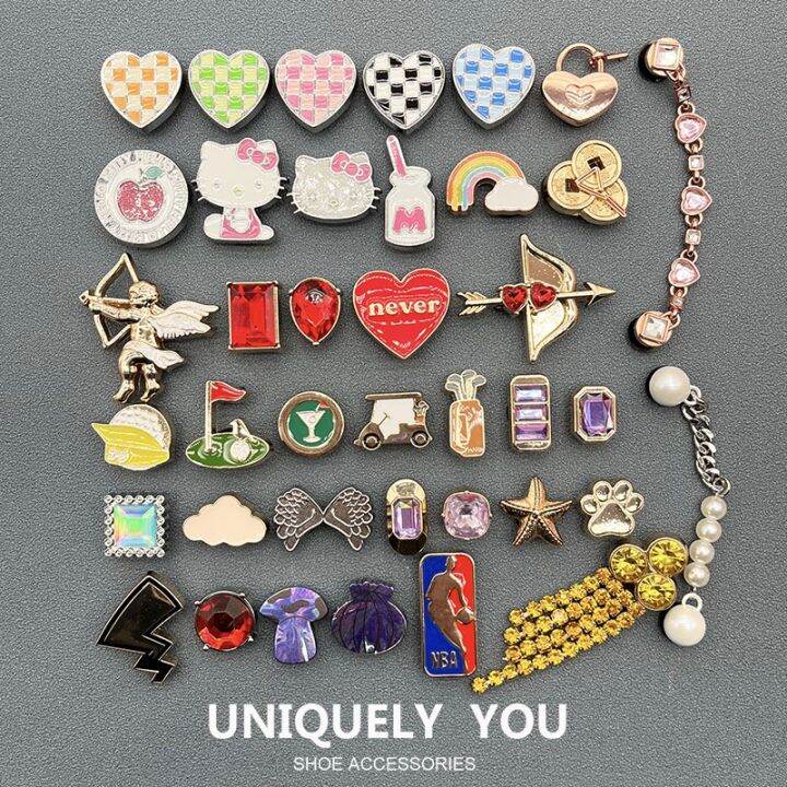 metal jibbitz cross charms Shoe Buckle 2023 Latest Style Hole