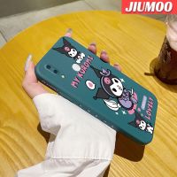 เคส JIUMOO เคส X23สำหรับ Vivo X21เคสโทรศัพท์ลายขอบซิลิโคนเหลวแบบนิ่มลายการ์ตูนน่ารัก Kuromi สแควร์คลุมทั้งหมดตัวปกป้องกล้องถ่ายรูปเลนส์เคสฝาหลังเคสนิ่ม