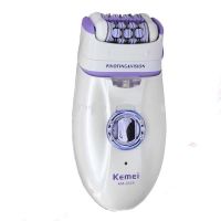 ￼Kemei KM-2668 เครื่องถอนขนและโกนขนไร้สาย 2 in 1 หัวหมุนได้พร้อมยางนวด LED แสงส่องสว่าง