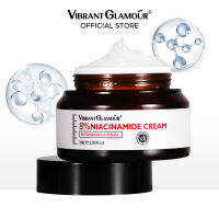 VIBRANT GLAMOUR 8%ไนอาซินาไมด์ครีมหน้าขาวใส5Xเซราไมด์เกราะป้องกันผิวซ่อมแซมมอยเจอร์ไรเซอร์บำรุงผิวหน้าให้กระจ่างใสจุดด่างดำจางลงสกินแคร์30g