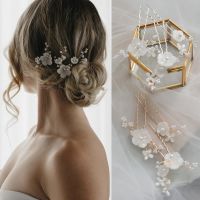 ♟☌ Wedding Hair Accessories Bridal Pearl Flower Bridal Hair Accessories - Handmade - Aliexpress