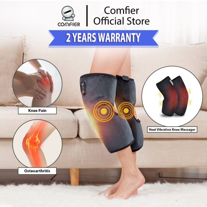 Comfier Knee Massager with Heat, Vibration Heating Pad for Knee, Knee Heating Pad for Relief, Leg Massager, Heated Knee Brace Wrap for Stress Relief