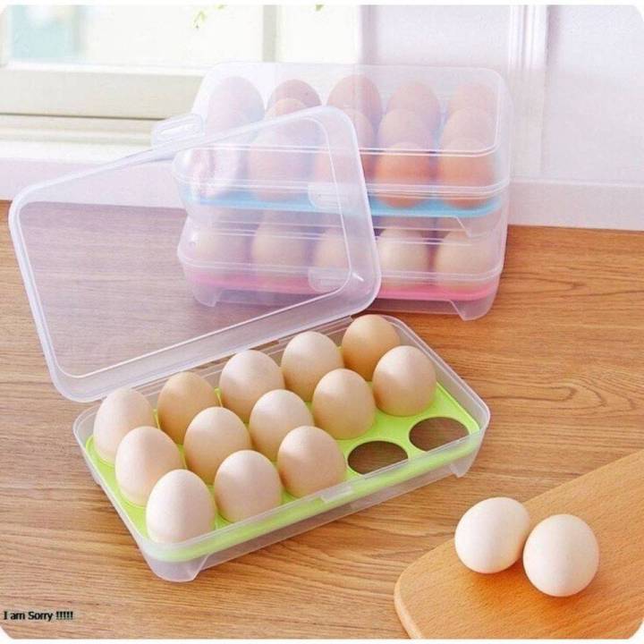 กล่องเก็บไข่อเนกประสงค์-มี-15ช่องและ24ช่อง-กล่องใส่ไข่กันแตกน้ำหนักเบาพกพาได้สะดวกสบาย-ทนทาน