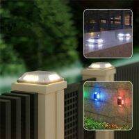 LED Solar Column Headlight Solar Fence Gate Pillar Lamp Outdoor Waterproof Wall Light for Villa Courtyard Garden Buried Light Food Storage  Dispensers