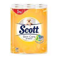 SCOTT กระดาษชำระ SCOTT SKIN CARE แพ็ค24 TOILET TISSUE SCOTT SKIN CARE PACK 24 กระดาษทิชชู่ อุปกรณ์ทำความสะอาด ของใช้ภายในบ้าน