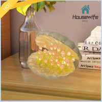 HOUSEWIFE SPACE ใช้พลังงานแบตเตอรี่ เซรามิค DIY SHELL TULIP Night Light ดอกไม้20ดอก รูปร่างดอกทิวลิป โคมไฟสำหรับนอน ของใหม่ ดอกไม้จำลอง ไฟกลางคืน LED สำหรับ3D ห้องนอนและห้องนอน