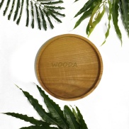 Khay gỗ hình Tròn từ gỗ tự nhiên nguyên khối nhiều kích thước